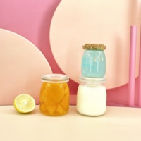 Bocal en verre transparent personnalisable pour le stockage des aliments pour l'emballage d'épices de confiture de lait de yaourt