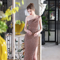 Robes de bal sirène trompette clapet à épaule unique 2024 nouveau Design sans manches robes de Quinceanera robe de bal