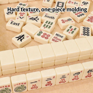 Juego de Mahjong Portátil de Acrílico en Oferta, Fichas de Gelatina Pulidas a Mano, Calidad Profesional de Casino para Clubes Sociales - Product Image 5