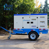 Groupe électrogène diesel industriel insonorisé de 400 kW 500 kVA, type silencieux, monté sur remorque, moteur Yuchai, d'urgence