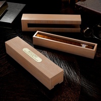 Humidor de viaje de madera de cedro personalizado con logotipo metálico para un solo cigarro, cajas de cigarros al por mayor de marca