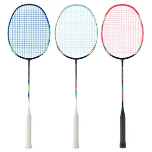 Raquete de badminton de fibra de carbono original ultrapeso promocional de marca de venda quente melhor tensão