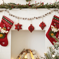 Décorations de Noël suspendues en forme de lanterne étoile personnalisées, écologiques, en papier nid d'abeille magnétique