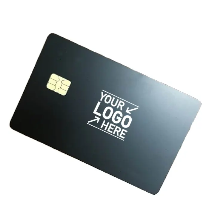 Customized Logo Metal Black Metal Card Credit Card Stainless Steel Chip Magnetic Stripe Card