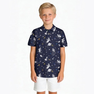 Polos personnalisés à imprimé dinosaure, vêtements de sport pour enfants, vêtements de <span class=keywords><strong>tennis</strong></span>, vêtements de sport de plein air, chemises de golf pour garçons - Product Image 4