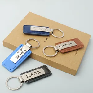 OEM Custom Wholesale Custom Leather Keychain Key Holder Custom PU Leather Metal Keychain Car Keychains