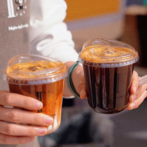 Bicchieri Monouso per Bubble Tea con Logo Personalizzato 12/14/16/18/24OZ, Bicchieri Trasparenti a Forma di U in PET per Caffè con Coperchi - Product Image 5