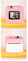 Kamera Cetak Gambar untuk Anak dengan Layar HD 2.0 Inci, Lensa Putar 180 Derajat, CMOS MicroSD, Perekaman & Pengambilan Gambar 24MP, Hadiah Mainan Anak