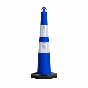 Poteau <span class=keywords><strong>de</strong></span> délimitation routière 110 cm avec base en caoutchouc PE, poteau <span class=keywords><strong>de</strong></span> signalisation réfléchissant, cône <span class=keywords><strong>de</strong></span> guidage flexible pour <span class=keywords><strong>la</strong></span> sécurité routière, le stationnement et <span class=keywords><strong>la</strong></span> construction - Product Image 6