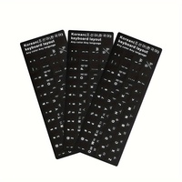 Autocollants pour clavier noir, autocollants de remplacement pour clavier d'ordinateur, autocollants universels pour clavier coréen russe anglais arabe