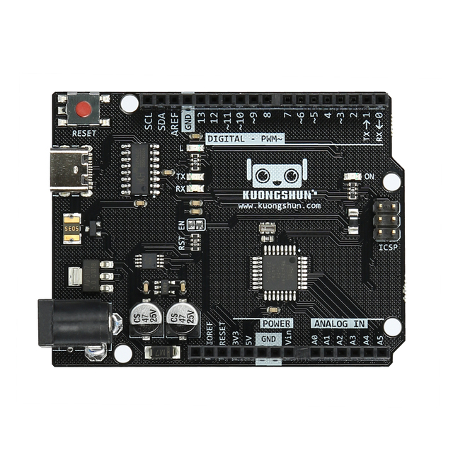 KUONGSHUN R3 SMD Board Improved Version TYPE-C CH340G+MEGA328P Chip 16Mhz ATMEGA328P-16AU CH340G Development Board for Arduino