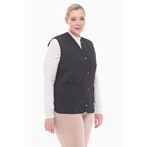 Chaleco Acolchado Negro Vetre para Mujer, con Botones, 75 cm, Tallas 42-60, Resistente al Agua, Estilo Casual - Product Image 2