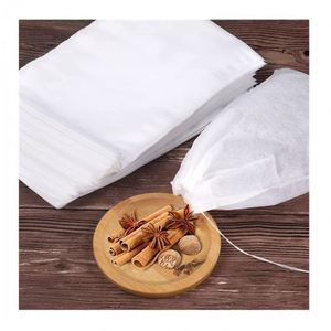 100 Bolsas de Té Vacías de 5 x 7 cm con Cordón, Bolsas Filtrantes de Tela No Tejida con Sellado Térmico para Té de Hierbas Sueltas - Product Image 2