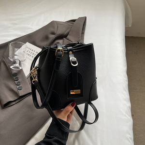 Wholesale New Lightweight Portable Luxury PU Bucket Shoulder <b>Bags</b> with Cotton Lining up to 1L Capacity for <b>Women</b> - Product Image 2