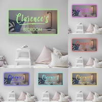 Nouveau design de panneau lumineux LED néon miroir acrylique panneau LED lettres de canal signalisation lumineuse rétroéclairée pour décoration de salle de bar de voiture