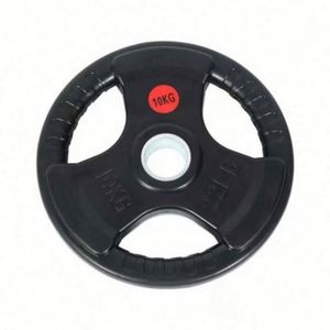 Durable Commercial Barbell <b>Weight</b> Plate <b>Set</b> Men's Gym <b>Lifting</b> Black Rubber Steel Material Delicate Surface Customized Logo - Product Image 5