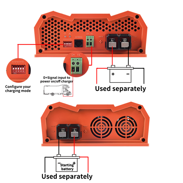 Rv DC DC Charger 12V 40A 480W Charger for Electric Vehicles Which Can Prolong Battery Life