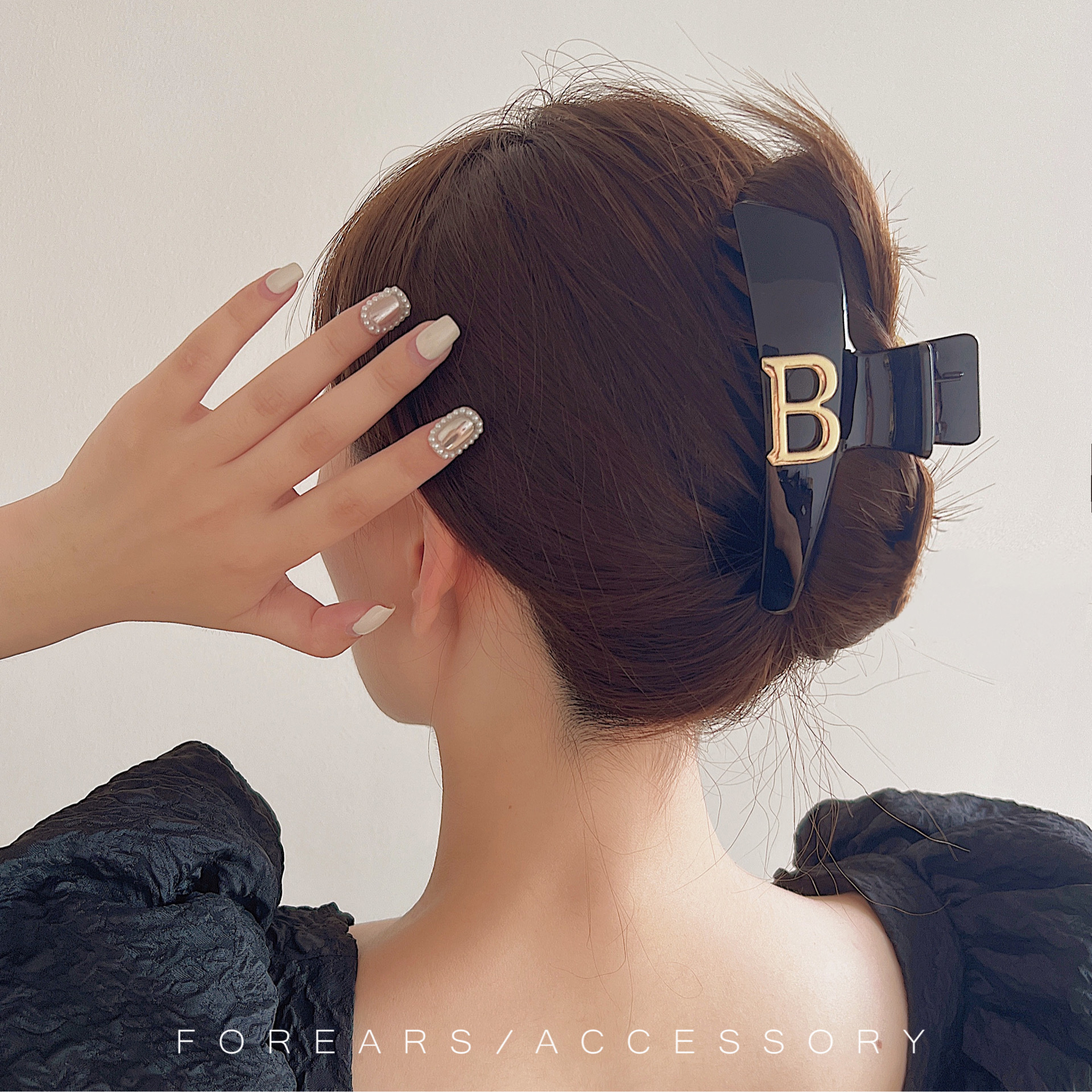 12 см Металлические Буквы пластиковые резиновые прямоугольные заколки для волос ретро большие очень большие чернильные цветные заколки для волос