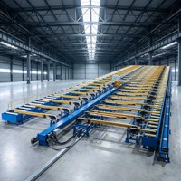Table de refroidissement pour extrusion d'aluminium 1250T, 50KW 380V, avec table de dévidage PLC et ligne de convoyage avec tireur pour le marché africain