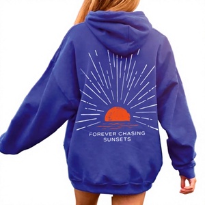 Sudadera con Capucha para Mujer, Talla Grande, 100% Algodón Tejido, 380 GSM, Antiarrugas, con Logotipo Personalizado OEM, de Alta Calidad - Product Image 1