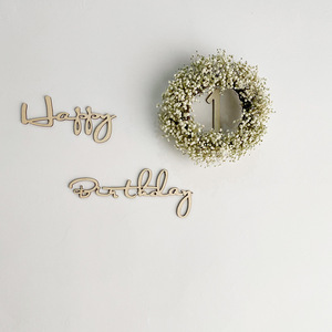 Autocollants muraux en bois pour anniversaire de 100 jours, style japonais, décorations de ballons alphabet pour enfants, toile de fond photo murale - Product Image 3