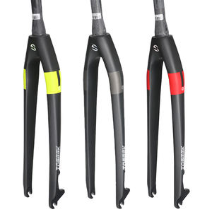 TOSEEK — <span class=keywords><strong>fourche</strong></span> de vélo de montagne en fibre de carbone, vtt, 26, 27.5, <span class=keywords><strong>29</strong></span> <span class=keywords><strong>pouces</strong></span>, UD, noir et rouge - Product Image 1
