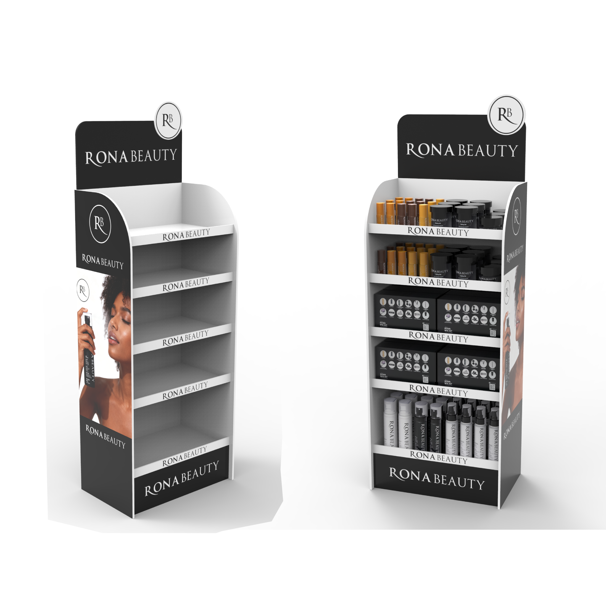 Apache Custom Single-Sided PVC Display Stand for Skincare Products Shelves for Cosmetic Stores for Beauty Retail Shops — view 1