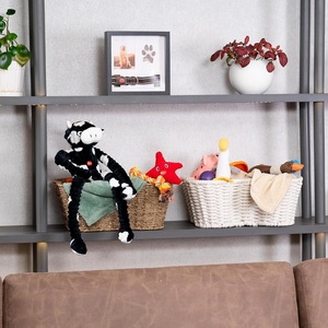 Cesto Retangular de Armazenamento Ecológico de Jacinto e Fibra de Capim Marinho, Feito à Mão, Multifuncional, Simplicidade Moderna, Organizador para Animais de Estimação e Brinquedos - Product Image 5