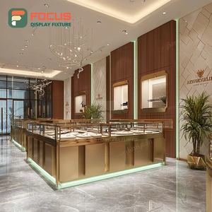 High Visibility Jewelry Display Counter Wood <b>Frame</b> Mall Counter Display Cabinet - Product Image 3