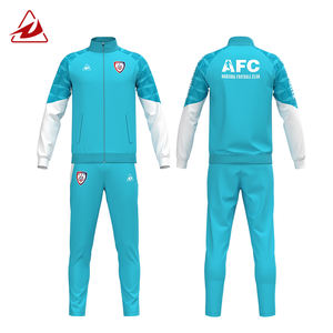 Осенне-зимняя куртка с логотипом футбольного клуба на заказ, одежда из Джерси, тренировочный спортивный костюм на молнии с длинным рукавом, униформа для мужчин - Product Image 1