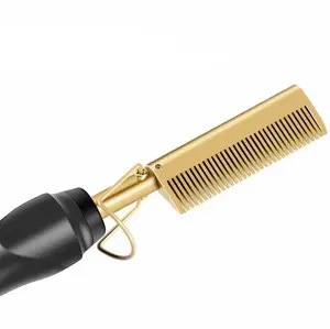 Piastra per capelli Styling pettine spazzola riscaldamento elettrico professionale pettine per capelli lisci PET Plastic Salon Bl Safety Salon Tools