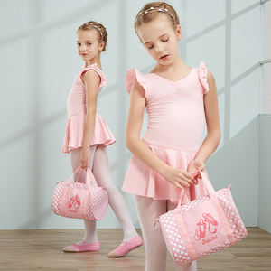 Bolsa de Baile de Ballet Rosa de Alta Calidad Personalizada para Niñas Pequeñas, Bolsas de Lona con Compartimento para Zapatos - Product Image 3