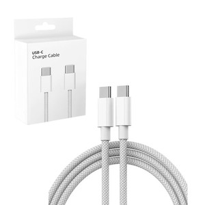 Cavo di Ricarica Intrecciato da 60W con Confezione Retail, Cavo Dati da Tipo <span class=keywords><strong>C</strong></span> a Tipo <span class=keywords><strong>C</strong></span> per iPhone 15 16pro 16pro Max, Cavo USB-<span class=keywords><strong>C</strong></span> per Ricarica Rapida - Product Image 3