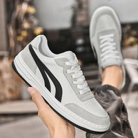 Chaussures vulcanisées antidérapantes en cuir véritable hommes appartements mode baskets respirantes pour la conduite marche chaussures de skate masculines confortables