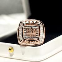 Bijoux Hip hop Championnat Anneaux Pour Hommes Rock Iced Out 925 Argent Hip Hop Moissanite Mens Champion Ring