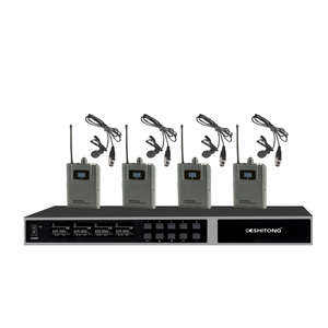 1 receptor 1400 con 4 micrófonos inalámbricos de diadema, de cuello de cisne y de pistola para conferencias - Product Image 1