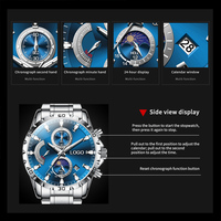 Montre de sport de luxe nouvelle génération OEM 2953 avec mouvement à quartz chinois et bracelet en acier inoxydable pour best-seller e-commerce