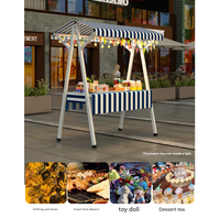 Stands de marché portables, présentoirs en fer forgé, table promotionnelle, stand mobile extérieur, installation de stand épaissi, chariot de nourriture