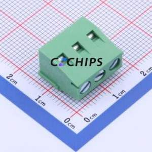 MC-TD5.08H03C-0001 Screw Terminal Block Through hole Component (THT),P=5.08mm Connector 1x3P 5.08mm Green Through Hole - Product Image 2