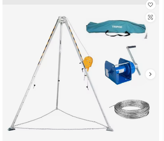 Heavy Duty 1000kg Portable Aluminum Safety Rescue Tripod with Manual ...