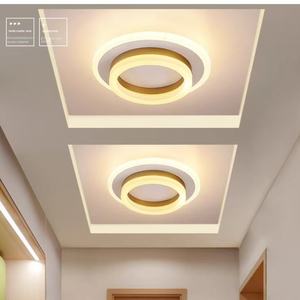 Candelabro de techo Led moderno, luz de diseño de 2 círculos para pasillo, balcón, pasillo, dormitorio, candelabros Led acrílicos - Product Image 2