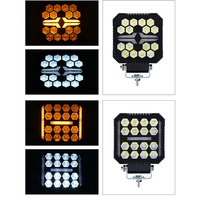 Projecteur LED nid d'abeille avec réflecteur central à ailettes, lampe de conduite, lampe auxiliaire