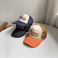 Casquette de baseball brodée style hip-hop color block, casquette trucker respirante anti-UV, casquette unisexe tendance pour la danse urbaine