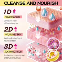 Coffret Cadeau de Bombes de Bain Macaron Donut SADOER 4x100g, Boules de Spa Effervescentes Véganes aux Senteurs Sucrées, OEM Marque Privée Faible MOQ