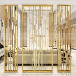 EX249 Stainless Steel Partition Classic Room <b>Screen</b> Partition for Stainless Steel <b>Screen</b> Dining Room Divider - Product Image 6