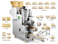 Machine à raviolis électrique automatique multifonctionnelle pour restaurant, capacité de 20 000 pièces par heure, avec presse à pâte intégrée pour samosas et raviolis