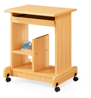 Table d'étude pour enfants en panneau de particules style classique, ignifuge, couleur cerisier, avec roulettes, bureau d'ordinateur - Vente en gros usine