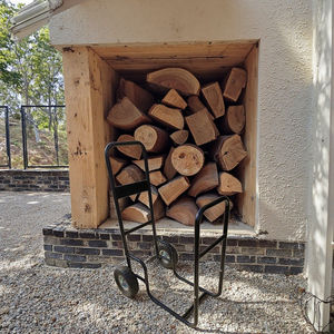 Carrello Porta Legna per Interni/Esterni, Porta Legna con <span class=keywords><strong>Ruote</strong></span>, Nuovo, in Plastica e Metallo, Garanzia 6 Mesi - Product Image 4