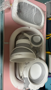 Nuevo juego de bañeras para bebés con cubo, cuchara para agua, tazón y gorro, juego de bañera para bebés - Product Image 2