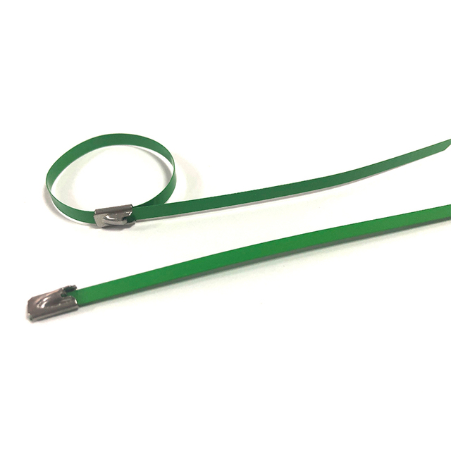 Stainless Steel Polyester Fully Coated Cable Ties Colored Zip Ties